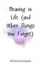 Meaning in Life (and Other Things You Forget)