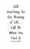 Still Searching for the Meaning of Life... Call Me When You Find It
