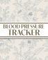 XL Large Print 1-Year Blood Pressure Tracker (Blue Roses on Cream)
