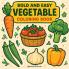 Bold & Easy Vegetable Coloring Book