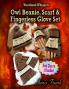 Owl Beanie Scarf and Fingerless Glove Set