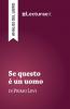 Se questo è un uomo - Primo Levi (analisi del libro)