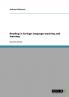 Reading in foreign language teaching and learning