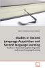 Studies in Second Language Acquisition and Second language learning