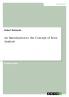An Introduction to the Concept of  Error Analysis