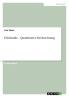 Feldstudie - Quantitative Beobachtung