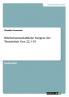 Bibelwissenschaftliche Exegese der Texteinheit Gen 221-19
