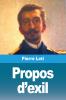 Propos d'exil