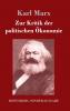Zur Kritik der politischen ��konomie