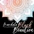 Black Beauties Mandala Coloring Book for Adults black background mandalas coloring - meditation yoga mindfulnes self care coloring