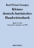 Kleines deutsch-lateinisches Handwörterbuch
