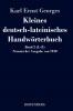 Kleines deutsch-lateinisches Handw��rterbuch