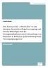Das Konzept der „offenen Tür in der akutpsychiatrischen Regelversorgung und dessen Wirkungen auf die Zwangsmaßnahmen und -behandlung von Patienten in Reflexion gemeindeintegrierter Versorgungsangebote