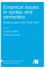 Empirical issues in syntax and semantics