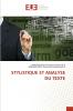 STYLISTIQUE ET ANALYSE DU TEXTE