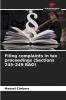 Filing complaints in tax proceedings (Sections 245-249 BAO)