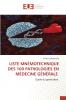 LISTE MNÉMOTECHNIQUE DES 100 PATHOLOGIES EN MÉDECINE GÉNÉRALE