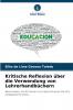 Kritische Reflexion über die Verwendung von Lehrerhandbüchern