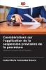 Considérations sur l'application de la suspension provisoire de la procédure