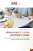ORDRE PUBLIC ET ACTES UNIFORMES OHADA