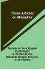Three Articles on Metaphor