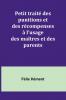 Petit traité des punitions et des récompenses à l'usage des maîtres et des parents