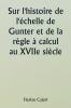 Sur l'histoire de l'échelle de Gunter et de la règle à calcul au XVIIe siècle