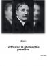 Lettres sur la philosophie première