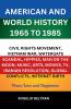 American and World History 1965 to 1985 Civil Rights Movement Vietnam War Watergate Scandal Hippies Man on the Moon Music Arts Movies TV Iranian Revolution Global Conflicts Internet Birth