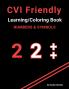 CVI Friendly Learning & Coloring Book; Numbers & Symbols (Red)