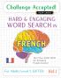 CHALLENGE ACCEPTED! - HARD AND ENGAGING WORD SEARCH IN FRENCH FOR ADULTS LEVEL 1