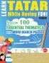 LEARN TATAR WHILE HAVING FUN! - ADVANCED