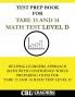 Test Prep Book for  TABE 13 and 14  Math Test Level D
