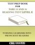 Test Prep Book For TABE 13 and 14 Reading Test Level E
