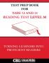 Test Prep Book for  TABE 13 and 14 Reading Test Level M