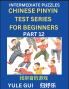 Intermediate Chinese Pinyin Test Series (Part 12) - Test Your Simplified Mandarin Chinese Character Reading Skills with Simple Puzzles HSK All Levels Beginners to Advanced Students of Mandarin Chinese