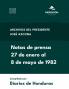 Notas de prensa 27 de enero al 8 de mayo de 1982