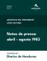 Notas de prensa abril-agosto de 1983