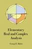 ELEMENTARY REAL AND COMPLEX ANALYSIS