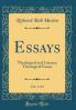 Essays Vol. 1 of 2: Theological and Literary; Theological Essays (Classic Reprint)