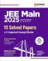 JEE Main 2025 ( 10 Solved Papers with important Concept Marker ) Physics  Chemistry  Maths | English Medium
