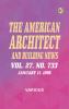 The American Architect and Building News Vol. 27 No. 733 January 11 1890