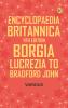 Encyclopaedia Britannica 11th Edition Borgia Lucrezia to Bradford John