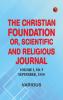 The Christian Foundation Or Scientific and Religious Journal Volume I No. 9. September 1880