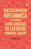 Encyclopaedia Britannica 11th Edition Latin Language to Lefebvre Francois-Joseph