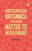 Encyclopaedia Britannica 11th Edition Matter to Mecklenburg