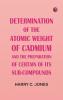 Determination of the Atomic Weight of Cadmium and the Preparation of Certain of Its Sub-Compounds