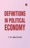 Definitions in Political Economy