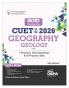 Disha GoTo Guide for CUET (UG) 2026 Geography/ Geology with 7 Previous Year Questions & 10 Practice Sets 4th Edition | NCERT Coverage with PYQs & Practice Question Bank