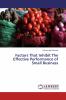 Factors That Inhibit The Effective Performance of Small Business